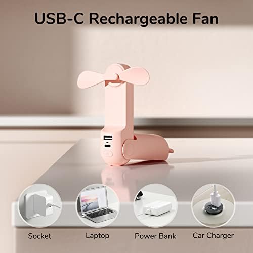 Rechargeable Handheld Mini Pocket Fan