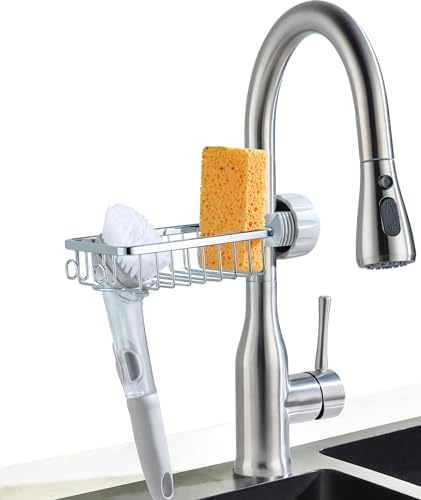 Sponge Holder Over Faucet Kitchen Sink Caddy Organizer
