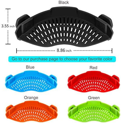 AUOON Clip On Strainer Silicone for All Pots and Pans