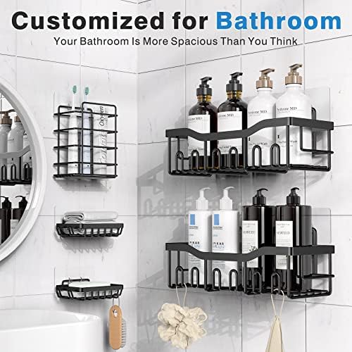 5 Pack Rustproof Stainless Steel Bath Organizers