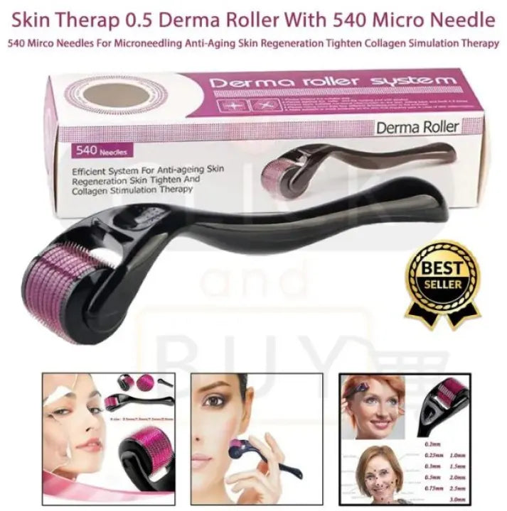 Derma Roller 0.5 Mm 540 Needles Hair & Skin System