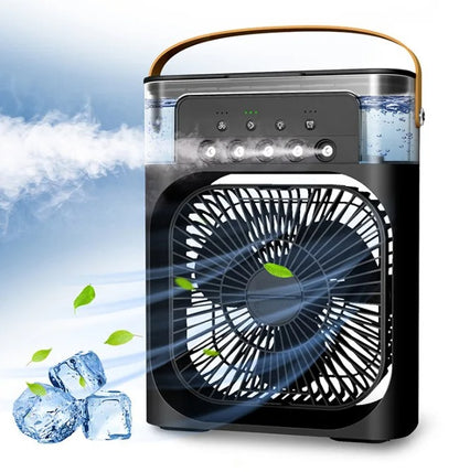 Portable Cooling Fan with 7 Colors LED Light